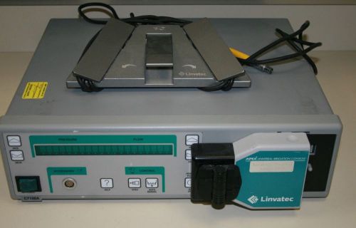 Linvatec C7100A Apex Universal Irrigation Console with foot pedal- excellent.