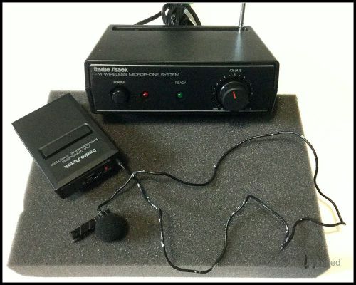 Radio Shack 32-1221B Wireless FM Microphone System 49MHz AC 12VDC On/Off/Standby