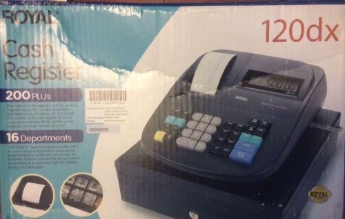 Royal Retail Cash Register 120dx 16 Departments 200 PLU&#039;s 8 Clerks New In Box