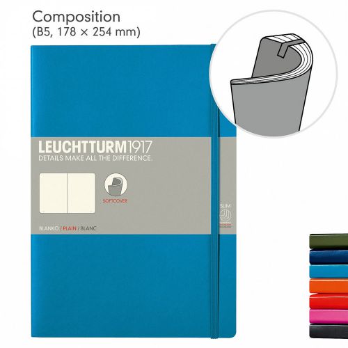 New from Leuchtturm1917 - Composition B5 Softcover Notebook 121 Dotted Pages