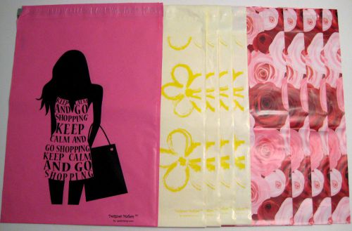 10 Poly Designer Mailers 10x13 Yellow Flower Go Shopping Roses Shipping Envelope