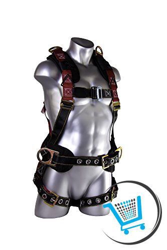 New Full Body Protection Construction Harness Belt Back M-L Side D-Rings Safety