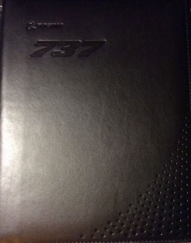 BOEING 737 AIRLINER LUX WRITING PAD, LEATHER, EMBOSSED, NEW