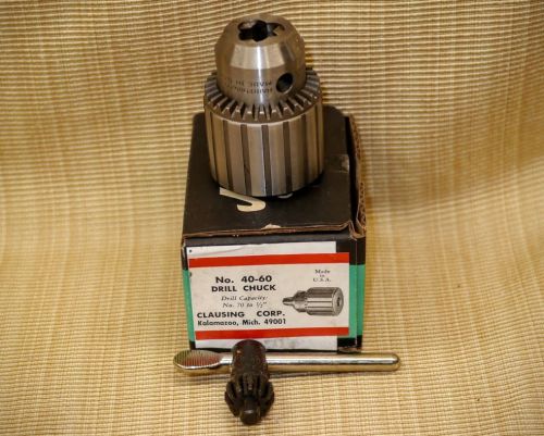 NEW USA JACOBS 6A CHUCK 0-1/2&#034; CLAUSING 40-60 DRILL PRESS MILL LATHE TAIL STOCK