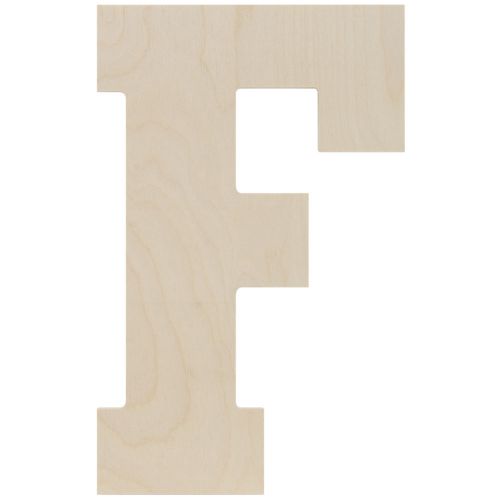 &#034;Baltic Birch Collegiate Font Letters &amp; Numbers 13.5&#034;&#034;-F, Set Of 6&#034;