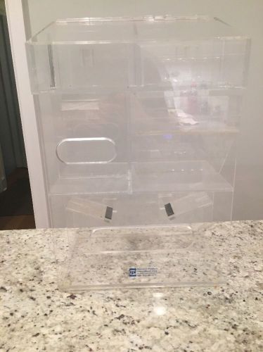 RPI Research Products Large Hanging Acrylic Lab Dispensing Bin. Gloves Masks