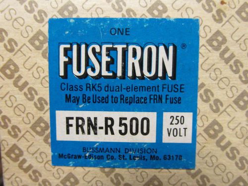 NEW BUSSMAN FUSETRON 500 AMP DUAL ELEMENT FUSE FRN-R-500  FRN-R500  UO-18