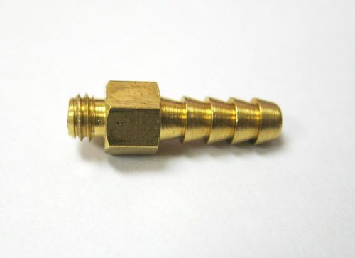 Brass coupler 1/8&#034; hose barb x 10-32 unified male thread fuel gas water fitting for sale