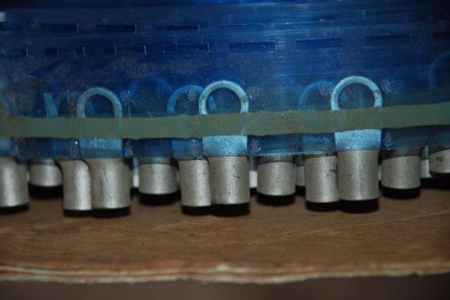 500 copper uninsulated electric ring crimp terminals: 6 awg wire,  5/16&#034; hole for sale