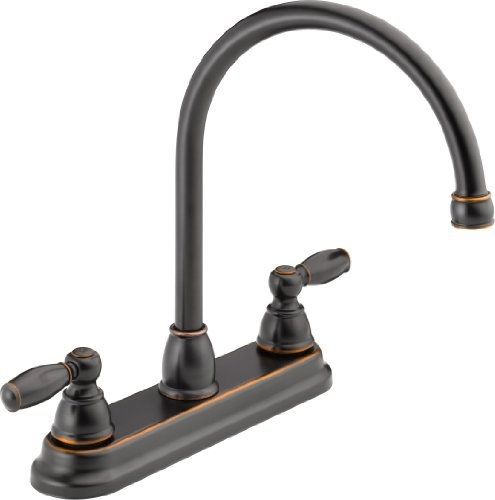 DELTA FAUCET Peerless P299565LF-OB Apex Two Handle Kitchen Faucet, Oil Bronze
