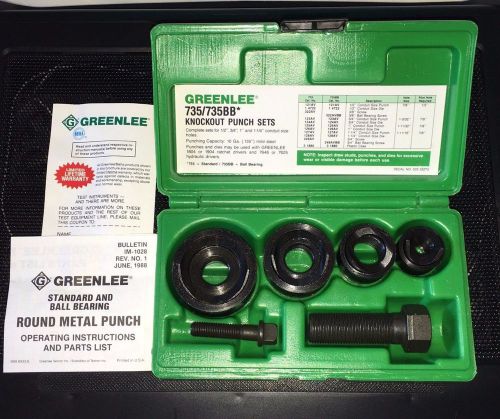 Greenlee 735/735BB Round Knockout Punch Kit 1/2 to 1-1/4 In