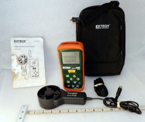 Extech AN100 CFM/CMM Mini Thermo-Anemometer with case &amp; manual  (dd 4)