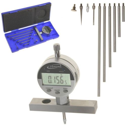 Igaging depth gauge digital electronic indicator 0-22&#034; measuring range 0.0005... for sale