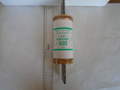 Shawmut rf500 500 amp  250 volt renewable link silver plated time delay fuse for sale