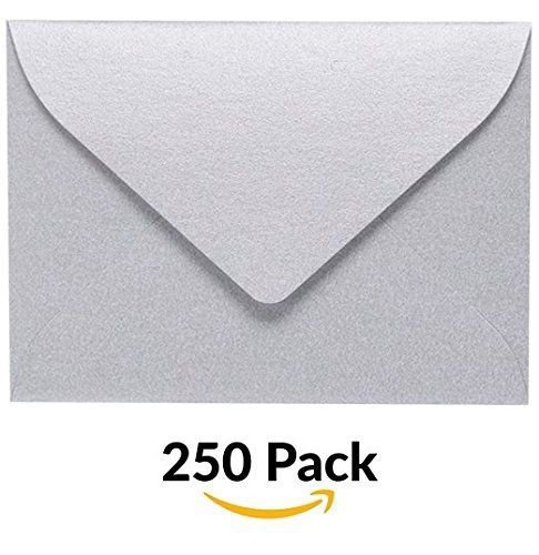 Envelopes.com #17 Mini Envelopes (2 11/16 x 3 11/16) - Silver Metallic (250