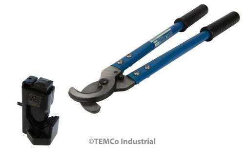 Temco dieless indent hammer wire lug crimper tool &amp; electrical cable cutter set for sale