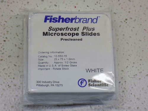 Lot of 20 Fisherbrand 10 Pack Superfrost Plus Microscope Slides 12-550-15