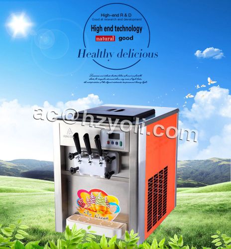 Stainless Steel Three Flavor Ice Cream Machine/ Soft Ice Cream Machine,110V/220V