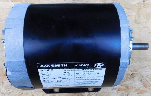 A.O. SMITH 1/3 HP ELECTRIC MOTOR RPM 1725, PHASE 1, GF 2034! BRAND-NEW!