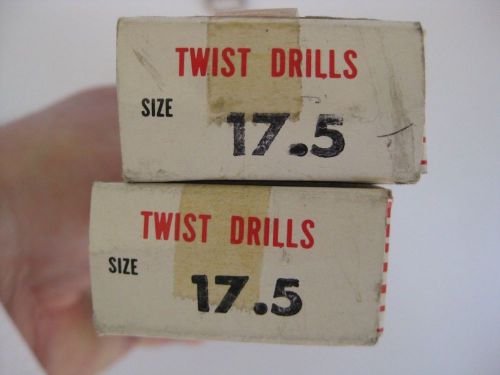 2 New Nachi 17.5mm (0.6890&#034;) Twist Drill Bit 118° Point HSS Jobber Lg (BB)
