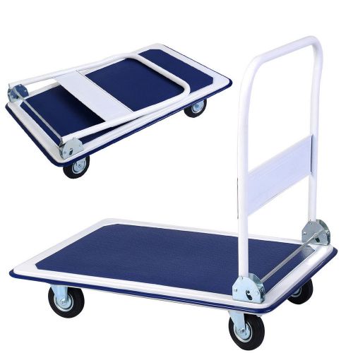 660lbs platform cart dolly folding foldable moving warehouse push hand truck new for sale