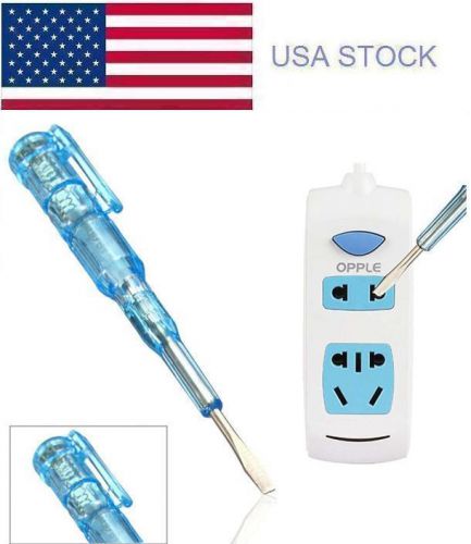 2x LED Voltage Detector Electric Tester Volt Test Pen Screwdriver Plastic Handle