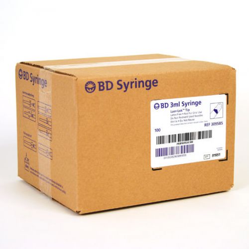 BD Syringe 3ml 25 Gauge 5/8 Inch Needle 100/box Perfect for Testosterone inject