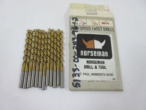 Pack of 12 pcs each high Speed Twist Drills Norsman 190-PT 13164 NOS