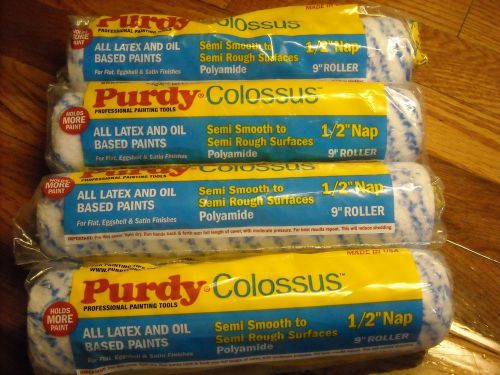 Lot of 4 9&#034; Roller 1/2&#039; Nap Purdy Colossus