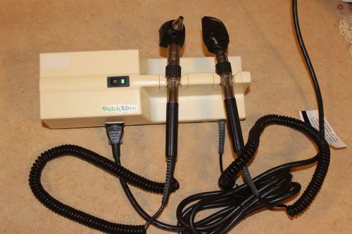 Welch Allyn 767 Wall Transformer Otoscope Opthalmoscope with Heads