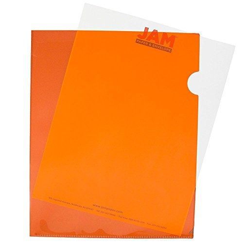 Jam paper? plastic sleeves - (9 x 11 1/2) - orange - 12 per pack for sale