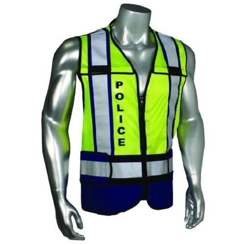 Smith &amp; wesson police blue reflective mesh safety work vest svsw031-2x/4x for sale