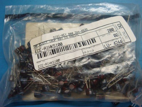 (224) PANASONIC ECE-A1HKS100 10uF 50V RADIAL ELECTROLYTIC CAPACITOR