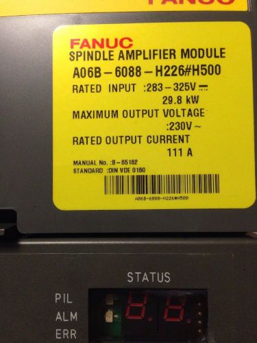 FANUC SPINDLE AMPLIFIER MODULE A06B-6088-H226 #H500 FREE SHIPPING