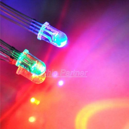 100pcs 5mm 4 pin RGB Diffused Common Anode LED Red Green Blue