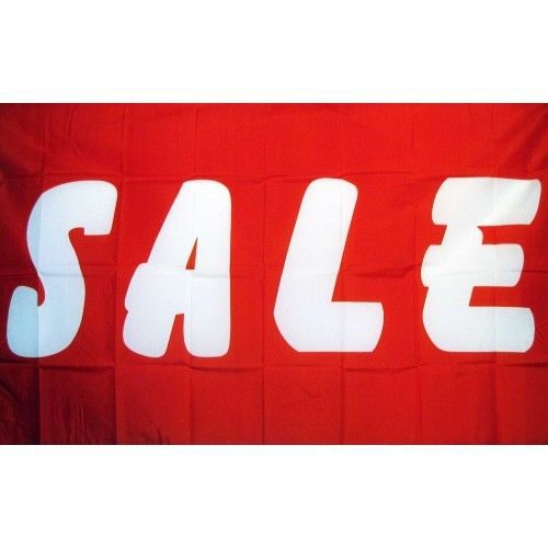 1 Sale Red Flag 3ft x 5ft Business Banner (one)