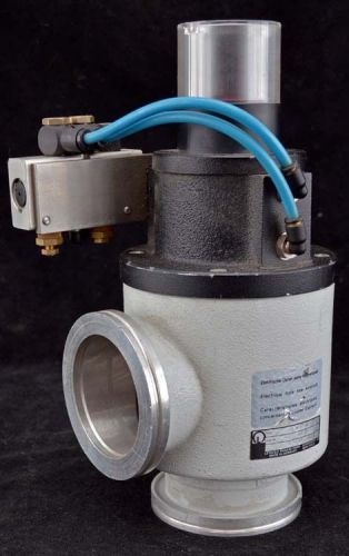 Leybold ev-63-ep-al right angle vacuum valve w/hoerbiger s9 561rf-1/8 solenoid for sale
