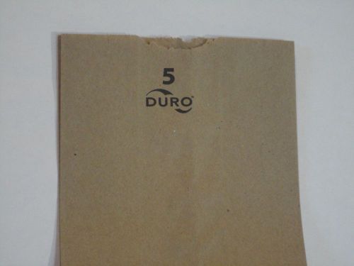 5 Lb Duro 18405 Brown Grocery Paper Bags 500 Pack 5 1/4 x 3 7/16 x 10 15/16 in.