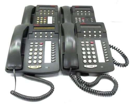AVAYA LUCENT OFFICE TELEPHONE SET 108163924, 6408D01A-323, GRAY, LOT OF 4