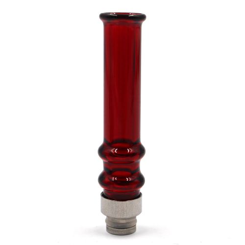 510 thread atomizer tank vapor steel long direct glass mouthpiece drip tip red for sale