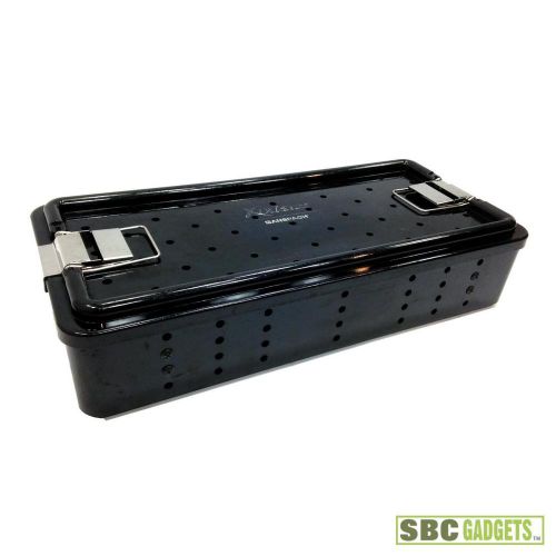 Anspach xmax perforated locking plastic case w/tray - black - ship same day for sale