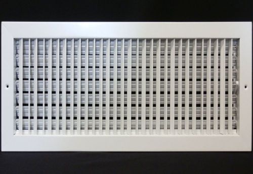 18w&#034; x 6h&#034; adjustable air supply diffuser - hvac vent duct cover grille [white] for sale