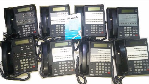 NEC Nitsuko 92573 16 Button 16TXH-LC2 DX2NA Office Phones Black (LOT OF 8)