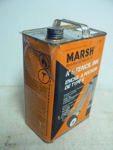Marsh k stencil machine ink, black, one gallon can, full, k-1, 180c-k-bk-g for sale
