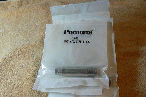 Pomona rf connector PN 4941,Male F type push on to Fmale BNC,Lot of 25,New