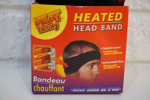 Heat Factory Warm Heated Head Band Headband Lycra in Black - One Size