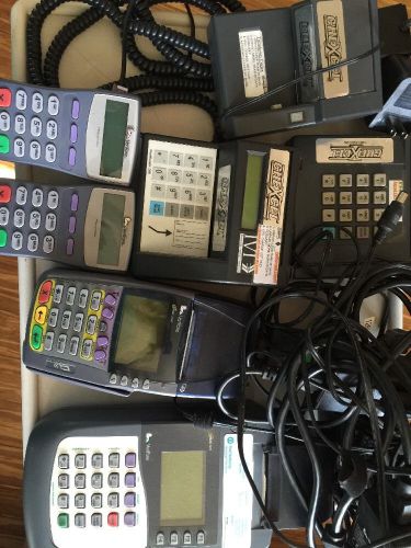 Verifone Chexcel Credit Card Machines Pin Pads Printer LOT