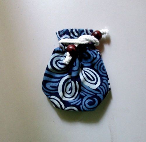 MINI POUCH LOCAL FABRIC DESIGN HANDICRAFT NATURAL BLUE DYE COLOR MULTI PURPOSE