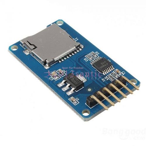 Micro SD Storage TF Card Memory Shield Module Adapter SPI for Arduino IDE 1Pcs