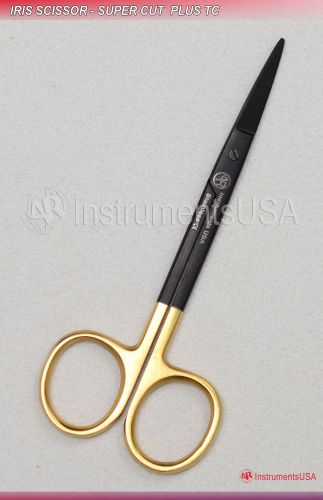 Iris Scissors Straight 4.5&#034; GOLD + BLACK Surgical Dental Instruments